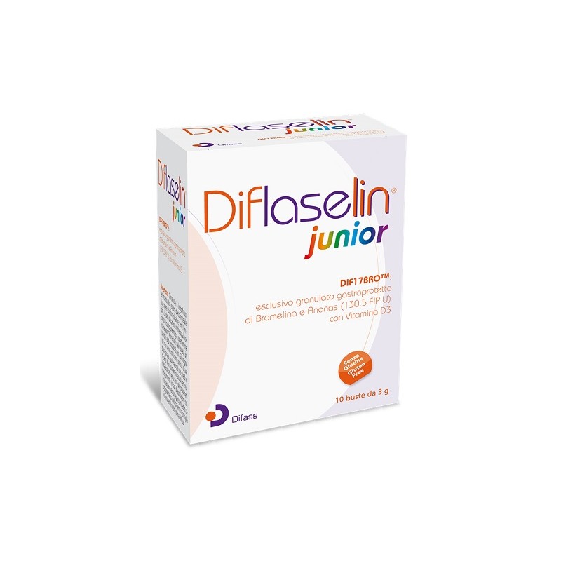 Difass International Diflaselin Junior 10 Buste X 3 G - Integratori drenanti e pancia piatta - 972353229 - Difass Internation...