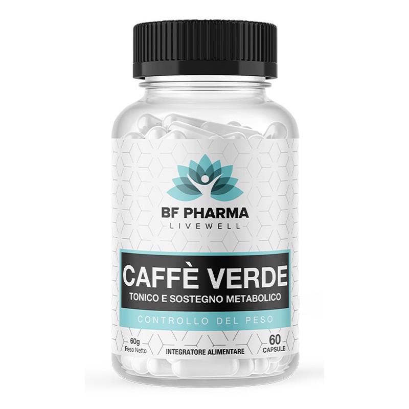 Bf Pharma Caffe' Verde 60 Capsule - Integratori per dimagrire ed accelerare metabolismo - 982913218 - Bf Pharma - € 19,22