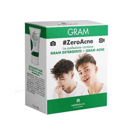 Lab. Farmaceutici Krymi Gram Zeroacne 1 Gram Detergente 50 Ml + 1 Gram Acne 50 Ml - Trattamenti per pelle impura e a tendenza...