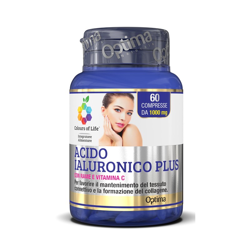 Optima Naturals Colours Of Life Acido Ialuronico Plus 60 Compresse 1000 Mg - Rimedi vari - 925654131 - Optima Naturals - € 21,62