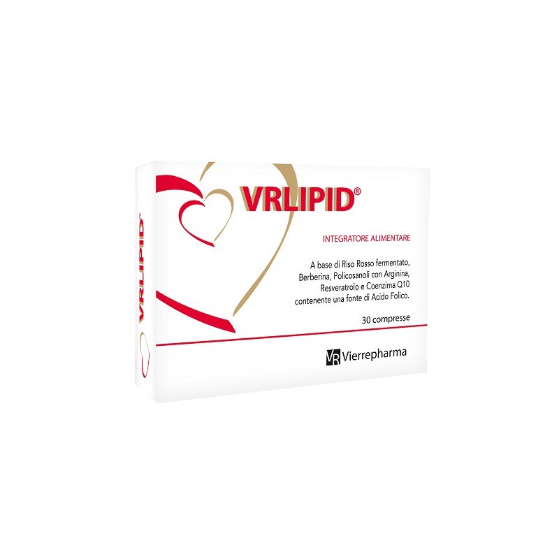 Vierrepharma Vrlipid 30 Compresse - Integratori per il cuore e colesterolo - 943346864 - Vierrepharma - € 20,07