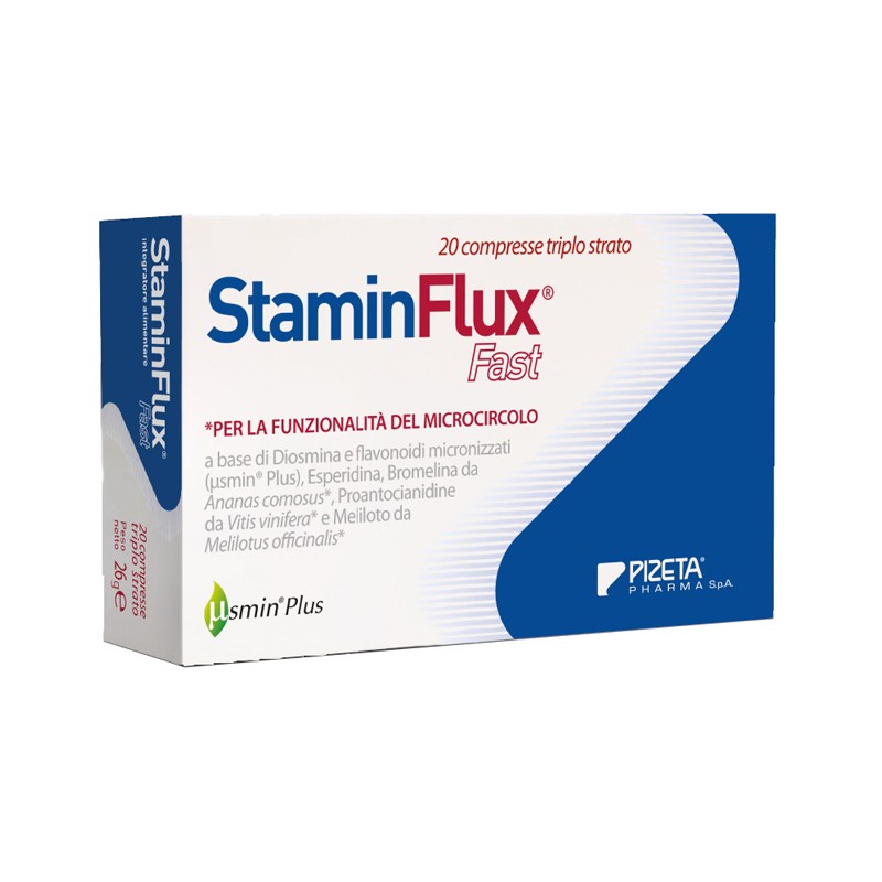 Pizeta Pharma Staminflux Fast 20 Compresse - Circolazione e pressione sanguigna - 984178590 - Pizeta Pharma - € 19,17