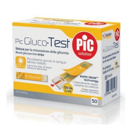 Pikdare Strisce Misurazione Glicemia Pic Glucotest 50 Pezzi - Rimedi vari - 927306629 - Pikdare - € 22,98