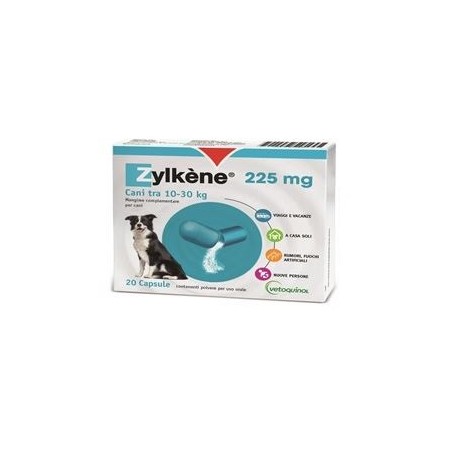 Vetoquinol Italia Zylkene Cani 20 Capsule Da 225 Mg - Prodotti per cani - 927185506 - Vetoquinol Italia - € 29,11