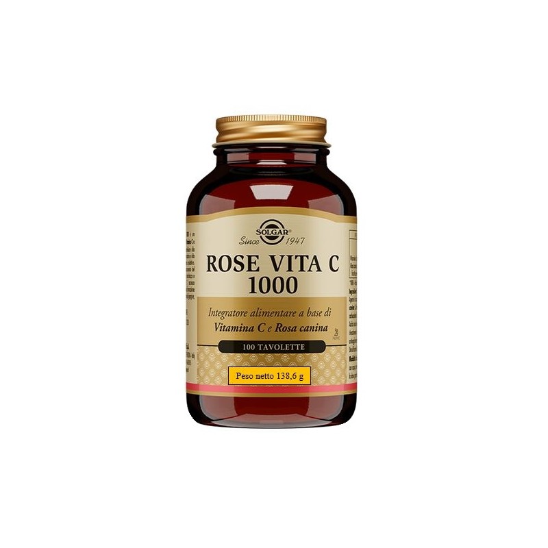 Solgar It. Multinutrient Rose Vita C 1000 100 Tavolette - Integratori per difese immunitarie - 947499012 - Solgar - € 23,90