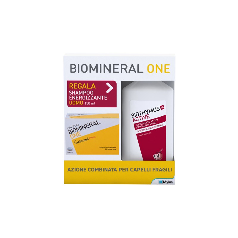 Meda Pharma Biomineral One Lactocapil 30 Compresse + Biothymus Shampoo Uomo Energizzante 150 Ml - Rimedi vari - 944031715 - M...