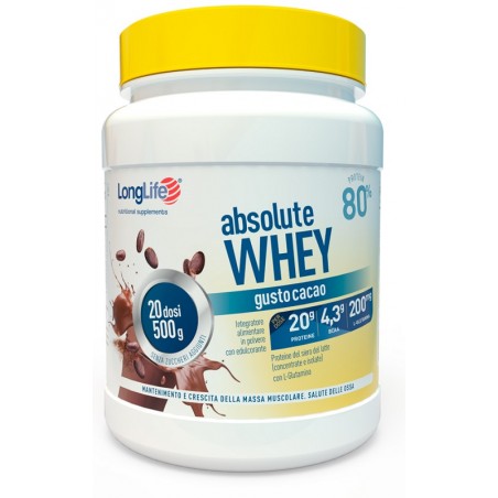 Phoenix - Longlife Longlife Absolute Whey Cacao 500 G - Vitamine e sali minerali - 904418682 - Longlife - € 27,33