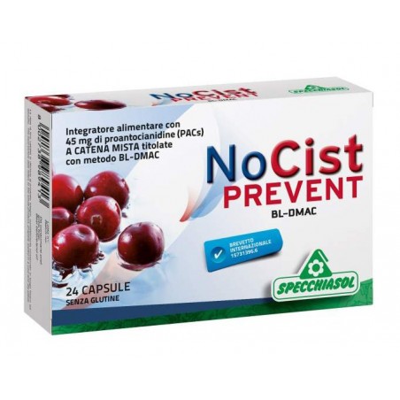 Specchiasol Nocist Prevent Integratore Per Vie Urinarie 24 Capsule - Integratori per cistite - 934423981 - Specchiasol - € 16,31