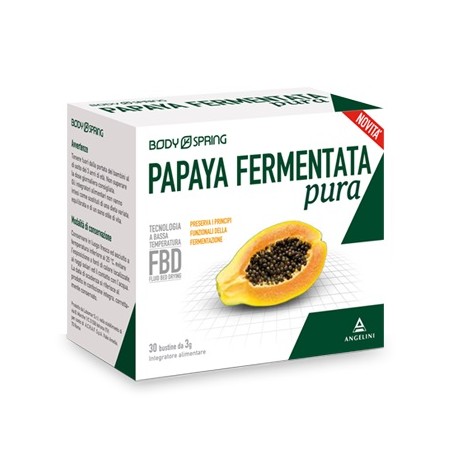 Angelini Body Spring Papaya Fermentata Pura 30 Bustine - Integratori per difese immunitarie - 933906669 - Body Spring - € 31,75