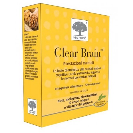 New Nordic Clear Brain 120 Compresse - Integratori per concentrazione e memoria - 976733978 - New Nordic - € 35,55