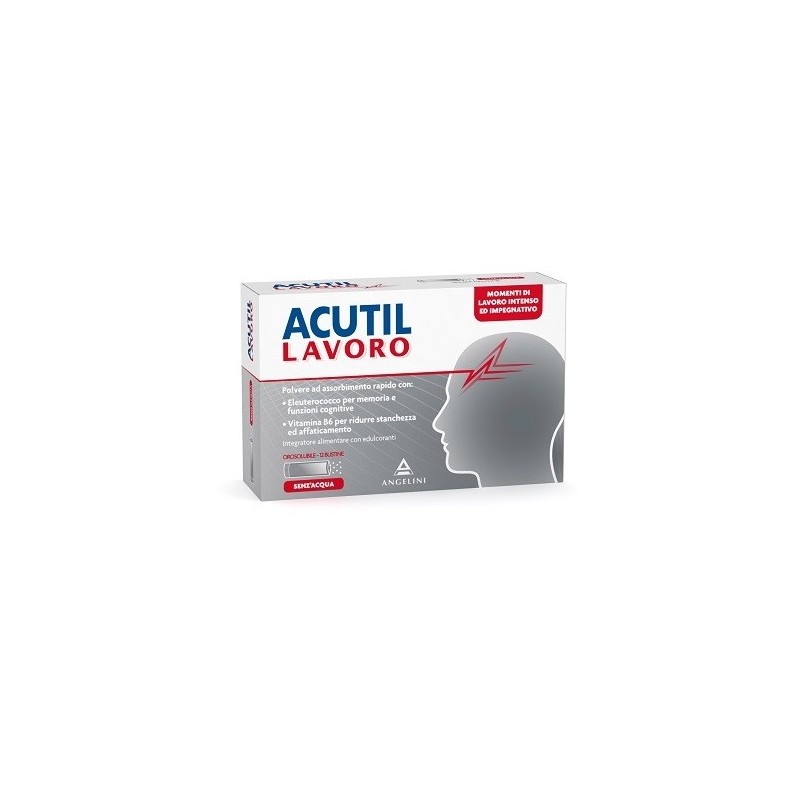 Angelini Acutil Lavoro 12 Bustine 1,2 G - Integratori per concentrazione e memoria - 935252953 - Acutil - € 14,90