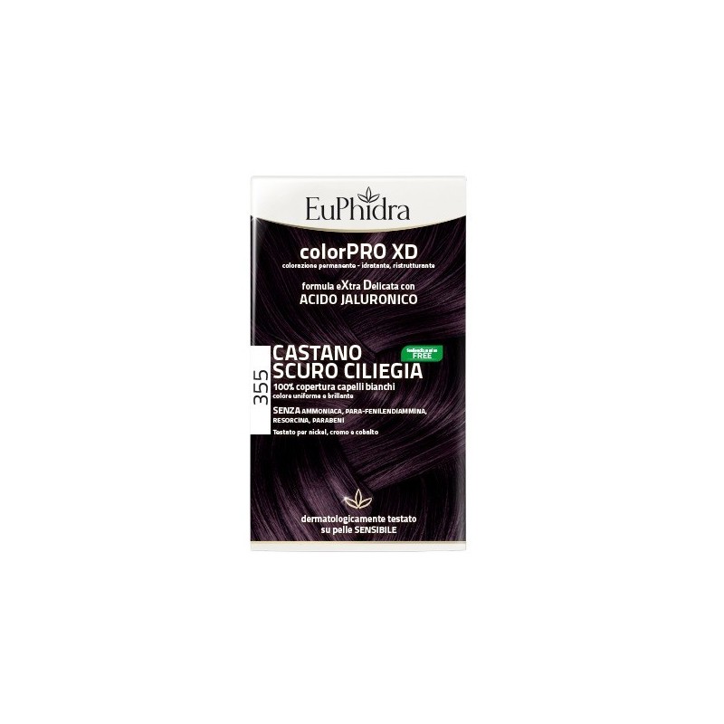 Zeta Farmaceutici Euphidra Colorpro Xd 355 Castano Scuro Ciliegia Gel Colorante Capelli In Flacone + Attivante + Balsamo + Gu...