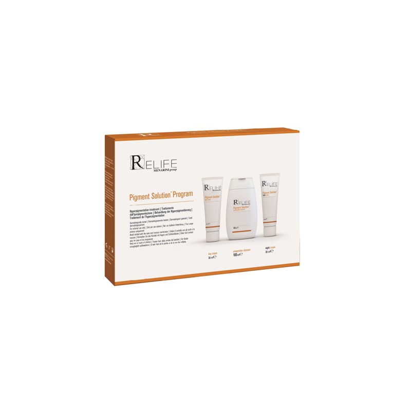 Relife Pigment Solution Program Kit Day Cream 30 Ml + Night Cream 30 Ml + Cleanser 100 Ml Nuovo Packaging Multilingua - Macch...