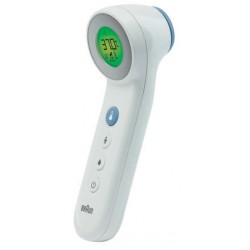 Gr Farma Termometro Braun Touch + No Touch Modello Bnt400 3 In 1 Per Misurazione Temperatura A Distanza Della Fronte Cibo E B...