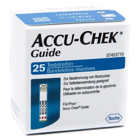 Accu Chek Guide Strisce Per La Misurazione Della Glicemia 25 Pezzi - Misuratori di diabete e glicemia - 938807664 - Accu chek...