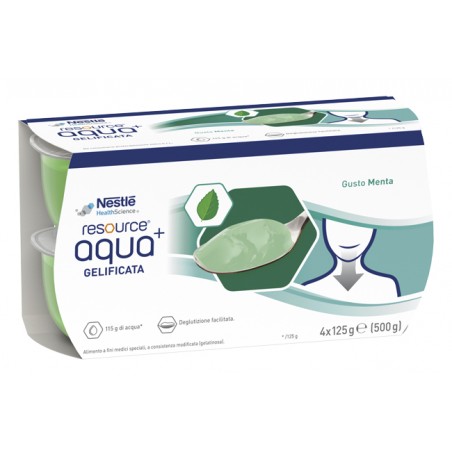 Nestle' It. Resource Aqua Acqua Gelificata+mint Cup 6 4x125 G - Rimedi vari - 980294538 - Nestle' It. - € 8,55