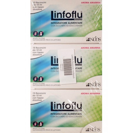 Noos Linfoflu Multipack Confezione Multipla Da 6 Astucci X 15 Flaconcini Contiene Zucchero Ed Edulcorante - Vitamine e sali m...