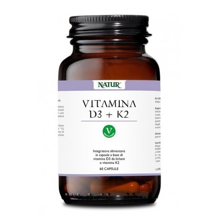 Natur Vitamina D3 + K2 Supporto Ossa E Cuore 60 Capsule - Integratori per articolazioni ed ossa - 980253520 - Natur - € 24,99