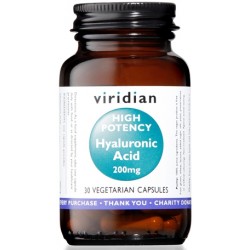 Natur Viridian Hyaluronic Acid High Potency 30 Capsule Viridian Acido Ialuronico Alta Concentrazione - Pelle secca - 97398972...