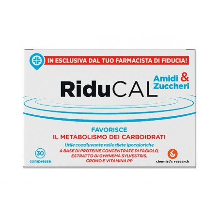Chemist's Riducal Amidi & Zuccheri Metabolismo dei Carboidrati 30 Compresse - Integratori per dimagrire ed accelerare metabol...
