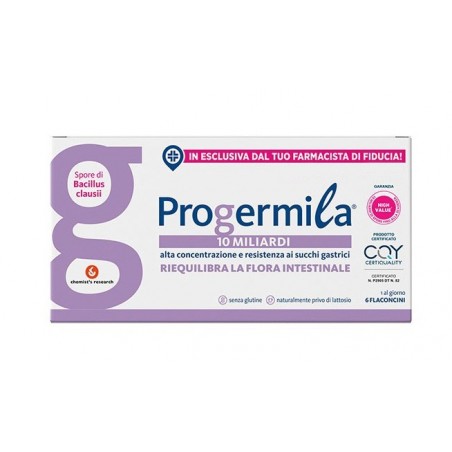 Chemist Progermila 10 Miliardi Per Microflora Intestinale 6 Flaconcini - Integratori di fermenti lattici - 905164327 - Chemis...