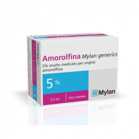 Mylan Generics Amorolfina 5% Smalto Medicato Per Unghie 2,5 Ml - Trattamenti per onicofagia - 042205017 - Mylan - € 20,39