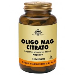 Solgar It. Multinutrient Oligo Mag Citrato 60 Tavolette - Integratori per dolori e infiammazioni - 900171190 - Solgar - € 22,87