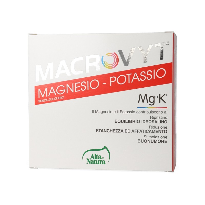 Alta Natura-inalme Macrovyt Magnesio/potassio 18 Bustine - Integratori per concentrazione e memoria - 975039203 - Alta Natura...