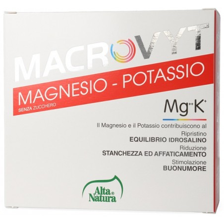 Alta Natura-inalme Macrovyt Magnesio/potassio 18 Bustine - Integratori per concentrazione e memoria - 975039203 - Alta Natura...