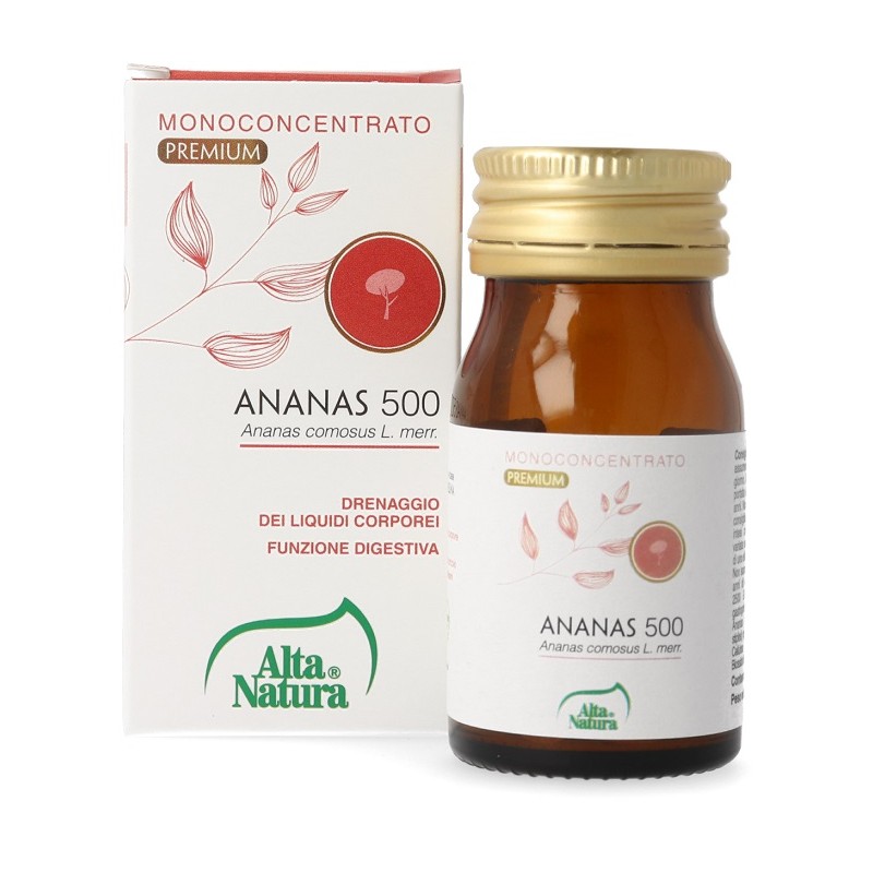 Alta Natura-inalme Ananas 500 40 Compresse 500mg Terranata - Integratori drenanti e pancia piatta - 978845574 - Alta Natura -...