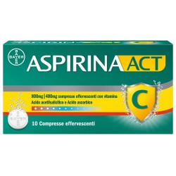 AspirinaAct 800 Mg /480 Mg Con Vitamina C 10 Compresse Effervescenti - Farmaci per dolori muscolari e articolari - 048277014 ...