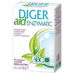 A. B. C. Trading Diger Aid Enzymatic 20 Compresse - Integratori per apparato digerente - 972379008 - A. B. C. Trading - € 12,14