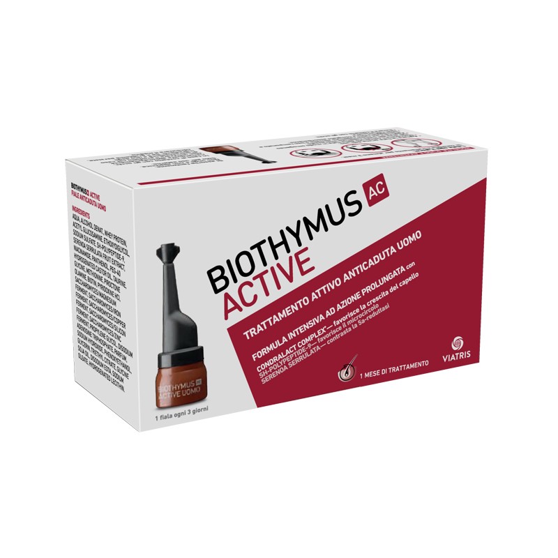 Meda Pharma Biothymus Ac Active Trattamento Attivo Anticaduta Uomo 10 Fiale 3,5 Ml - Fiale anticaduta capelli - 934408776 - M...
