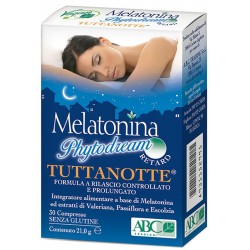 A. B. C. Trading Melatonina Phytodream Tuttanotte Retard 30 Compresse - Integratori per umore, anti stress e sonno - 93115299...