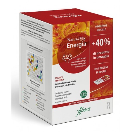 Aboca Natura Mix Advanced Energia 28 Bustine Confezione Speciale - Integratori per concentrazione e memoria - 981384682 - Abo...