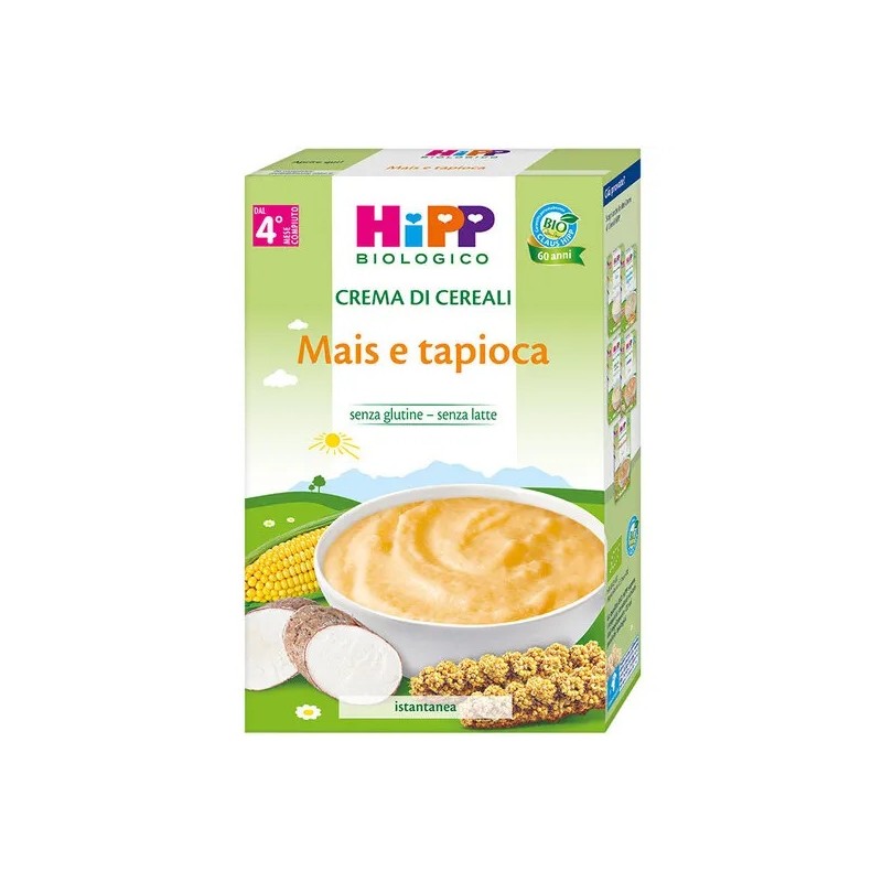 Hipp Bio Crema di Cereali Mais e Tapioca 200 G - Alimentazione e integratori - 984462085 - Hipp - € 3,68