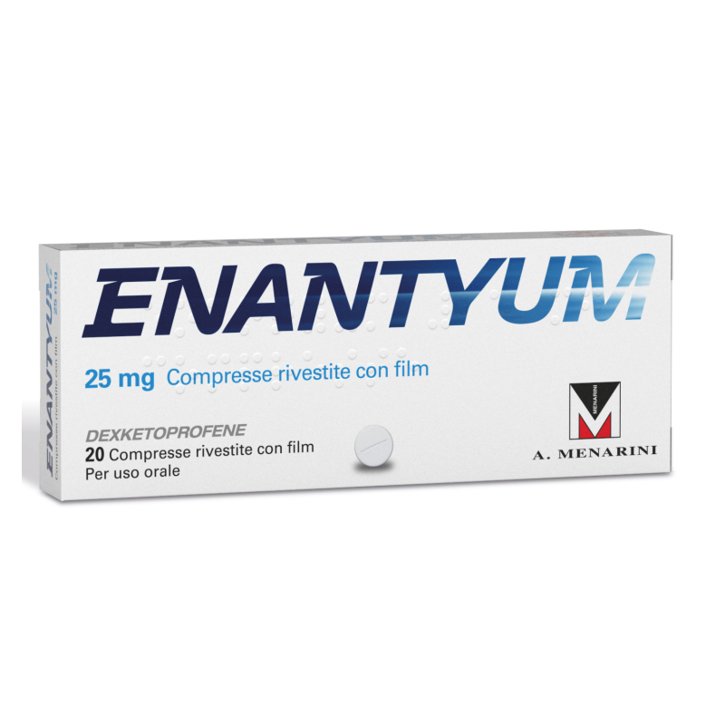 Enantyum 25 Mg Per Dolori di Varia Natura 20 Compresse Rivestite - Farmaci per mal di denti - 033656442 - Enantyum - € 8,40
