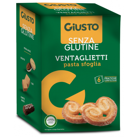 Farmafood Giusto Senza Glutine Ventaglietti 6 Pezzi Da 25 G - Alimenti senza glutine - 984790067 - Giusto - € 4,98
