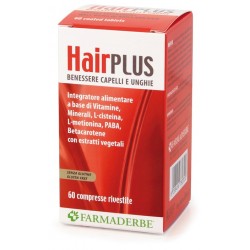 Farmaderbe Hair Plus 60 Compresse - Integratori per pelle, capelli e unghie - 972068807 - Farmaderbe - € 13,48