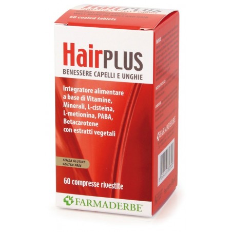 Farmaderbe Hair Plus 60 Compresse - Integratori per pelle, capelli e unghie - 972068807 - Farmaderbe - € 14,43