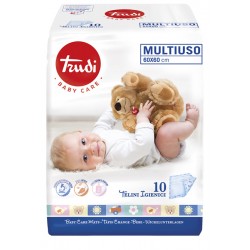 Silc Trudi Baby Care Telini Multiuso 60x60 Cm 10 Pezzi - Pannolini - 982463251 - Silc - € 4,82