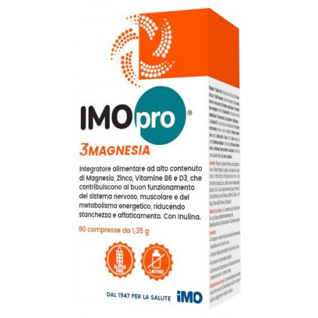 Imopro 3 Magnesia 90 Compresse - Carenza di ferro - 982895296 - Imo - € 20,26