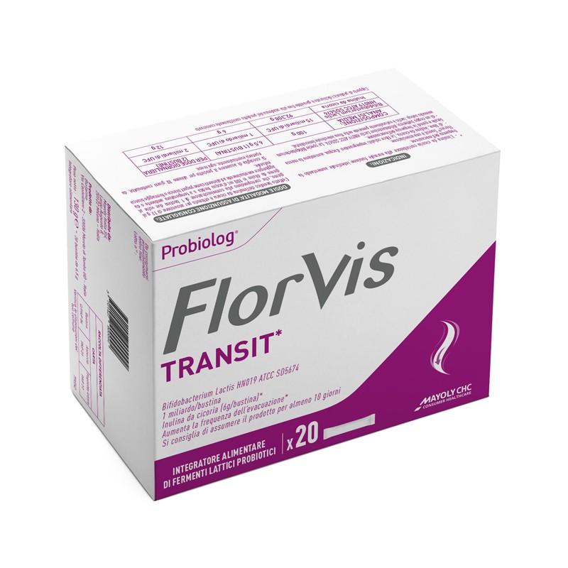 Mayoly Italia Florvis Transit Sospensione Orale 20 Bustine - Integratori per regolarità intestinale e stitichezza - 978982229...