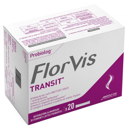 Mayoly Italia Florvis Transit Sospensione Orale 20 Bustine - Integratori per regolarità intestinale e stitichezza - 978982229...