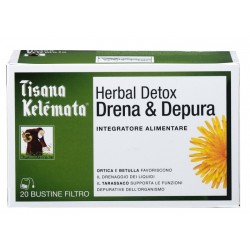 Kelemata Tisana Herbal Detox Drena & Depura 20 Bustine - Integratori drenanti e pancia piatta - 982535559 - Kelémata - € 6,63