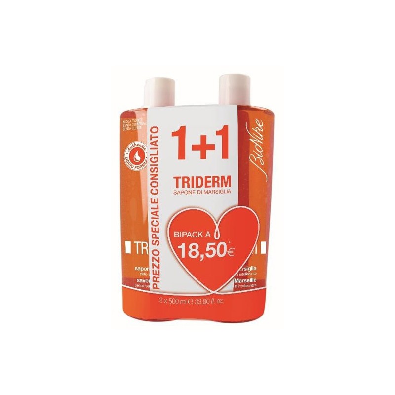 Bionike Triderm Sapone Di Marsiglia Bipack 2 Flaconi Da 500 Ml BioNike - 1
