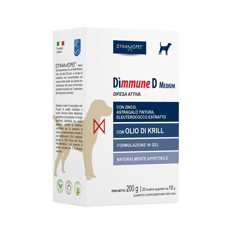 Dynamopet Dimmune D Medium Cani 20 Bustine Appetibili Da 10 G - Prodotti per cani - 979278379 - Dynamopet - € 26,38