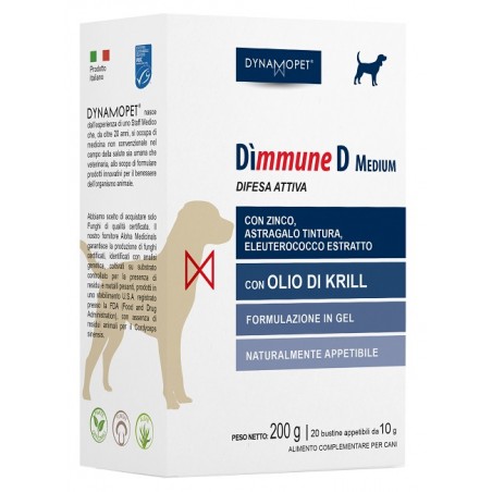 Dynamopet Dimmune D Medium Cani 20 Bustine Appetibili Da 10 G - Prodotti per cani - 979278379 - Dynamopet - € 26,38