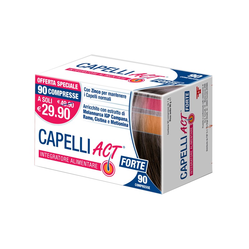 Linea Act Capelli Act Forte 90 Compresse - Integratori per pelle, capelli e unghie - 979925195 - Linea Act - € 18,24