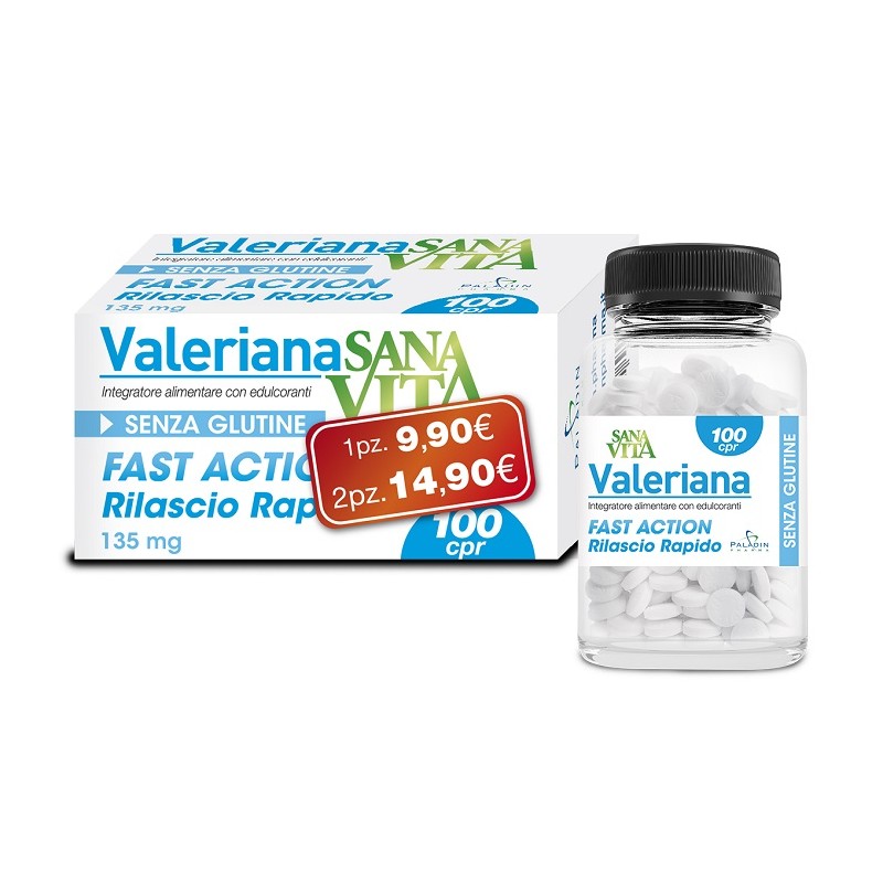 Paladin Pharma Sanavita Valeriana 100 Compresse - Integratori per umore, anti stress e sonno - 979392901 - Paladin Pharma - €...